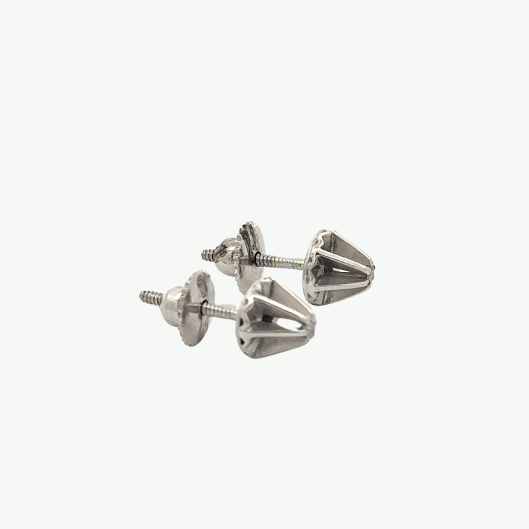 Brinco Old Classic Diamante Ouro Branco