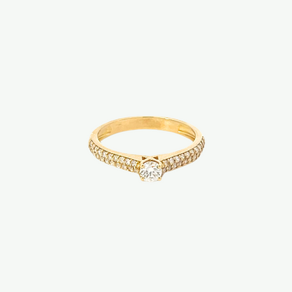 Anel Lumiére Ouro e Diamantes