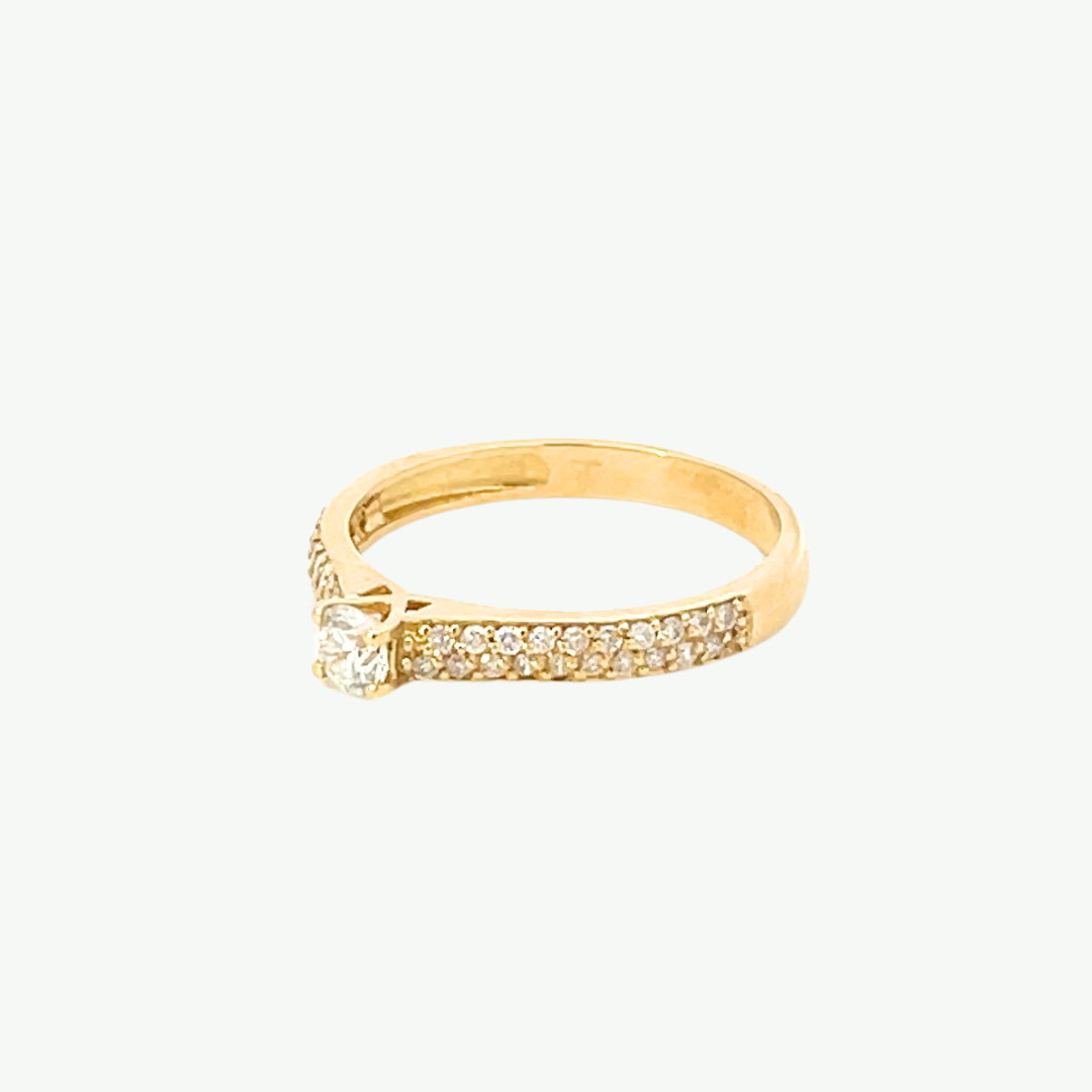 Anel Lumiére Ouro e Diamantes
