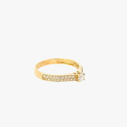 Anel Lumiére Ouro e Diamantes